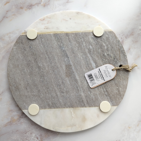American Atelier marble cutting board 11"D round - Picture 5 of 6